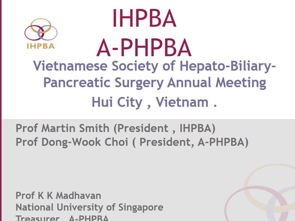 Giới thiệu về hiệp hội gan mật tụy quốc tế (IHPBA)