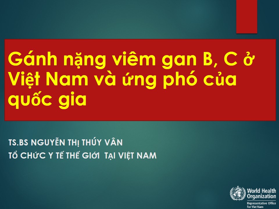 Gánh nặng viêm gan B, C ở Việt Nam và ứng phó của quốc gia