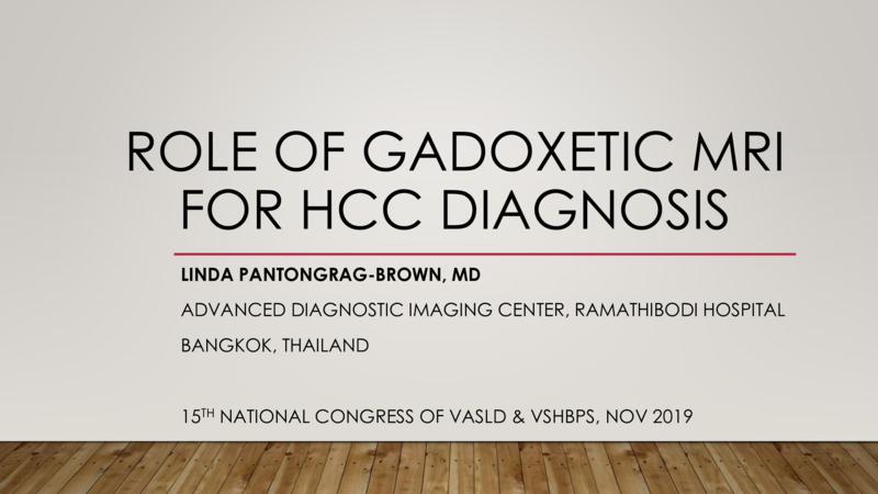 Vai trò của Gadoxetic MRI trong chẩn đoán HCC