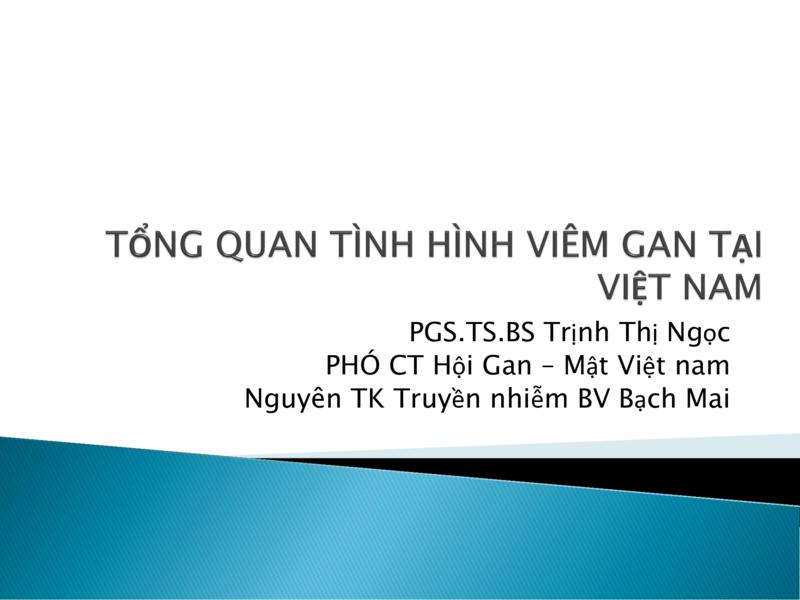 Tổng quan tình hình viêm gan tại Việt Nam