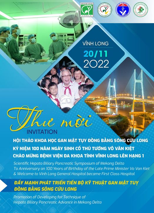 Thư mời và Chương trình Hội thảo khoa học Gan mật tuỵ Đồng bằng sông Cửu Long ngày 20/11/2022