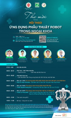 THƯ MỜI HỘI THẢO ỨNG DỤNG PHẪU THUẬT ROBOT TRONG NGOẠI KHOA